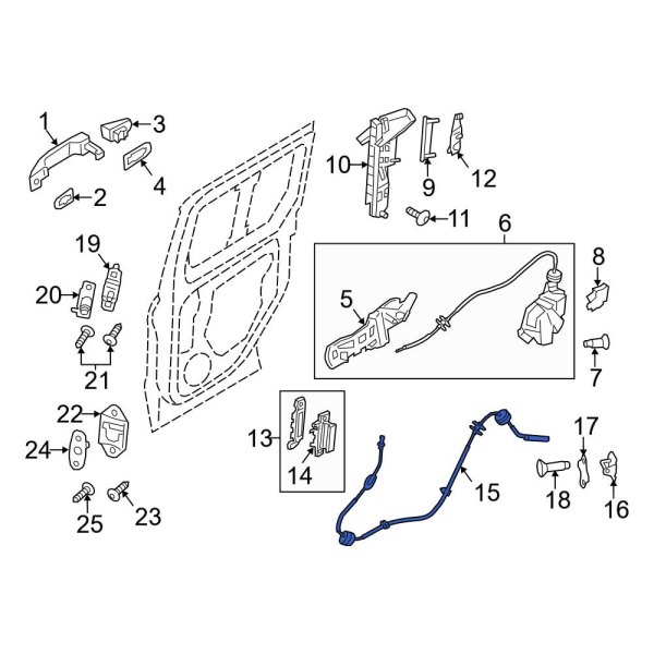 Sliding Door Lock Actuator Cable