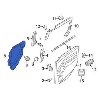 Ford OE - Rear Left Door Water Deflector