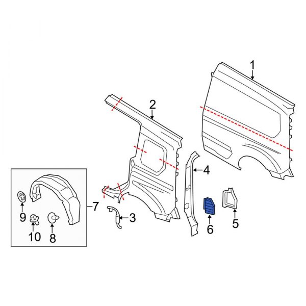 Quarter Panel Air Vent Grille