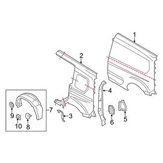 Ford OE - Side Panel & Components (Driver Side, Van, With Short Wheelbase), (Mini Cargo Van 104.8" Wheelbase)