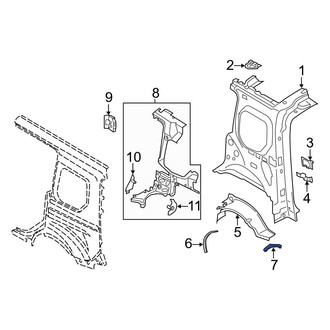 Ford OE - Left Wheel Housing Side Panel Seal