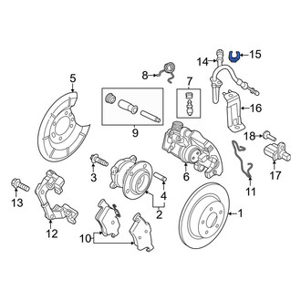 Ford OE - Brake Hydraulic Hose Lock Clip