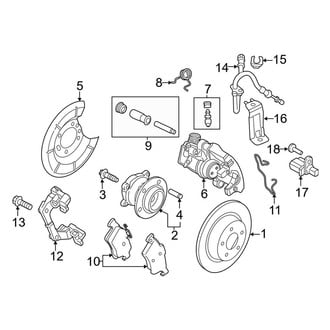 Ford OE - Rear Suspension - Brake Components