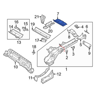 Ford OE - Rear Floor Pan Crossmember