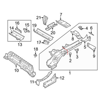 Ford OE - Rear Body & Floor - Rails & Components (With Long Wheelbase), (120.6" Wheelbase)