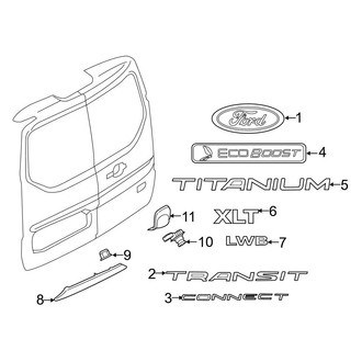 Ford OE - Back Door - Exterior Trim