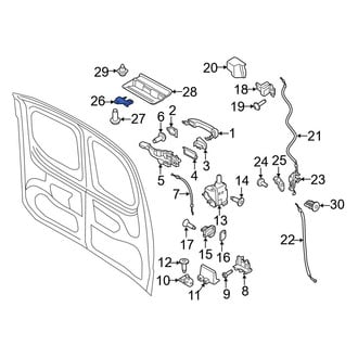 Ford OE - Rear Upper Door Lock Striker Plate