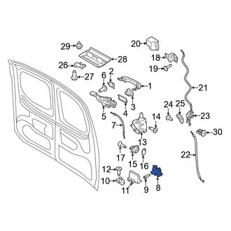 Ford OE - Rear Lower Door Latch Assembly