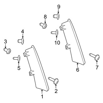 Ford OE - Rear Lamps - Lamp Reflector (Upper)