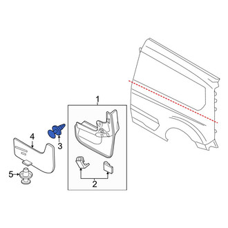 Ford OE - Quarter Panel Splash Shield Rivet