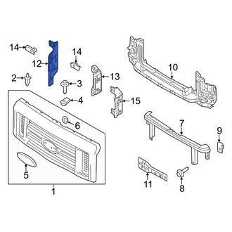 Ford OE - Left Outer Grille Bracket