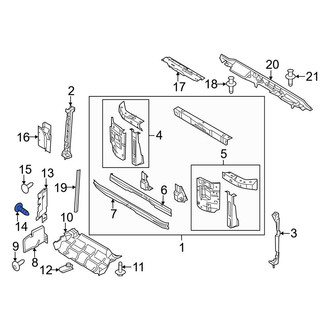 Ford OE - Radiator Support Baffle Bolt