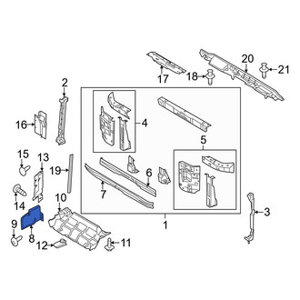 Ford OE - Front Right Lower Radiator Support Air Deflector