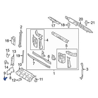 Ford OE - Upper Radiator Support Baffle Clip