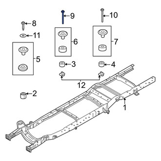Ford OE - Upper Body Mount Cushion Bolt