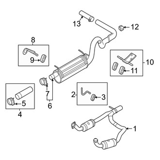 Ford OE - Exhaust System - Exhaust Components (Cutaway Van 6.2L)