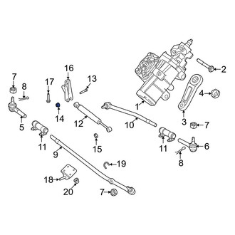 Ford OE - Right Steering Damper Nut