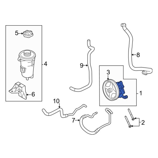 Ford OE LC2Z3A674A - Front Power Steering Pump