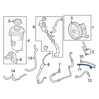 Ford OE - Center Power Steering Hose Adapter
