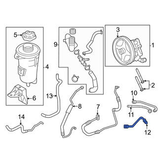 Ford OE - Lower Power Steering Hose Adapter