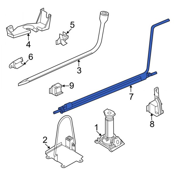 Ford OE F2UZ17081A Floor Jack Handle