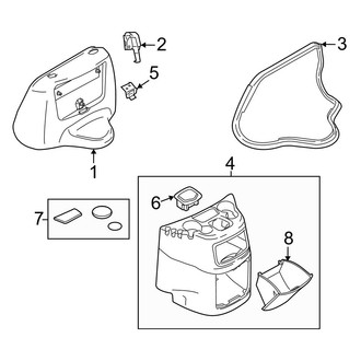 Ford OE - Engine Cover & Console - Cover & Components (Bin Type, With Console), (Cutaway / Cutaway Van)
