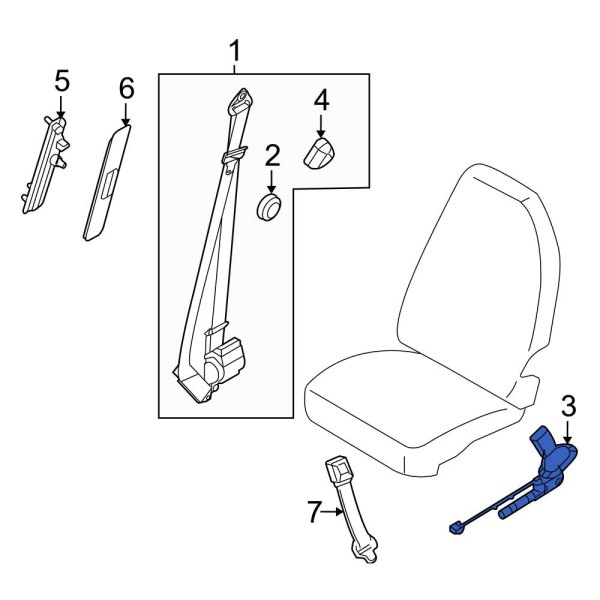 Seat Belt Receptacle