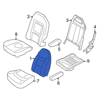 Ford OE - Front Left Seat Back Cushion Cover