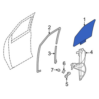 Ford OE - Front Right Door Glass