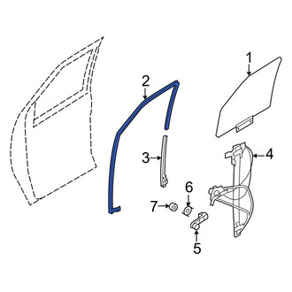 Ford OE - Front Right Window Channel