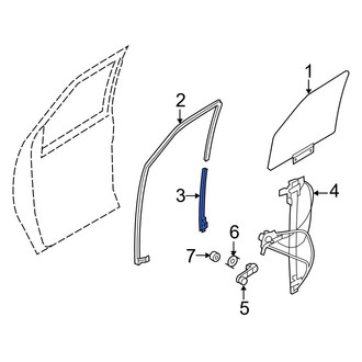 Ford OE - Front Right Lower Window Channel