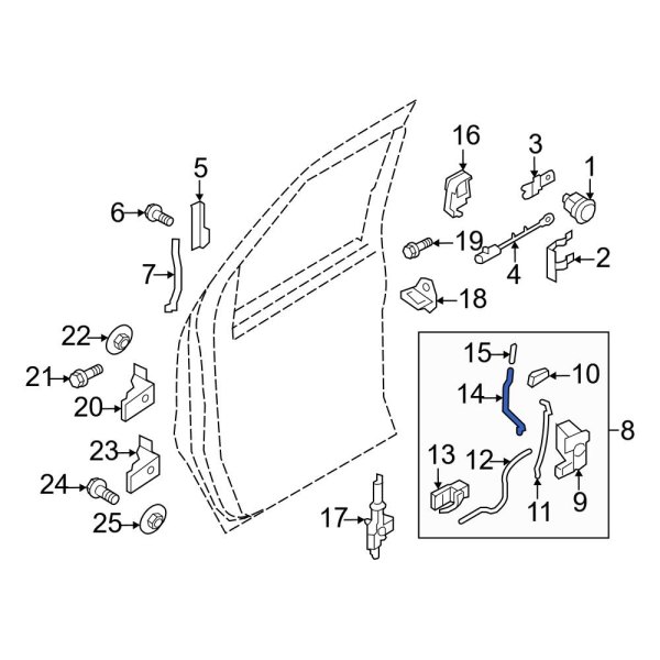 Door Lock Operating Rod