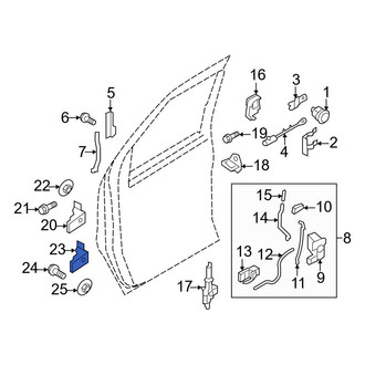 Ford OE - Front Lower Door Hinge Nut