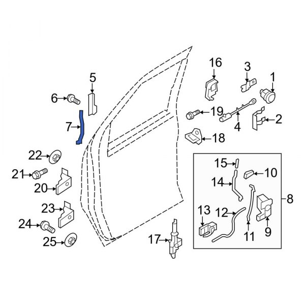 Door Lock Operating Rod