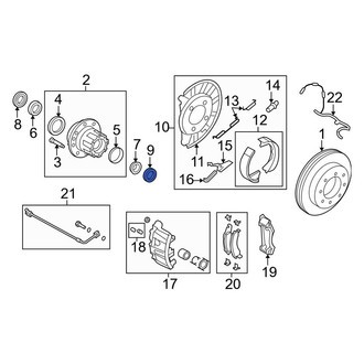 Ford OE - Front Axle Nut