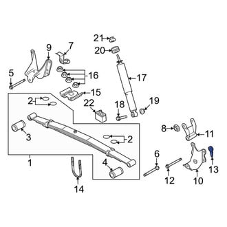 Ford OE - Rear Leaf Spring Nut