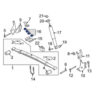 Ford OE - Rear Leaf Spring Nut