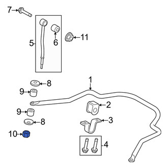 Ford OE - Front Suspension Stabilizer Bar Link Nut