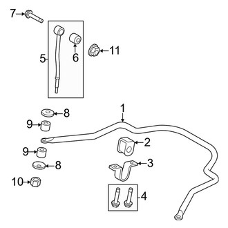 Ford OE - Rear Suspension - Stabilizer Bar & Components