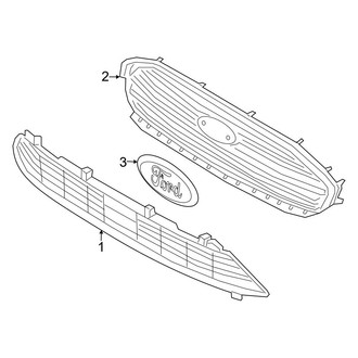 Ford OE - Front Bumper & Grille - Grille & Components (W/O Grille Surround)