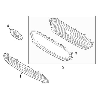 Ford OE - Front Bumper & Grille - Grille & Components (With Grille Surround)