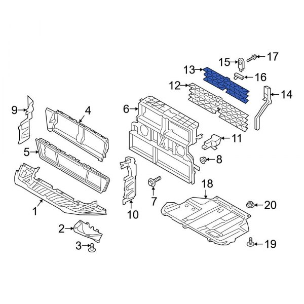 Radiator Support Air Deflector