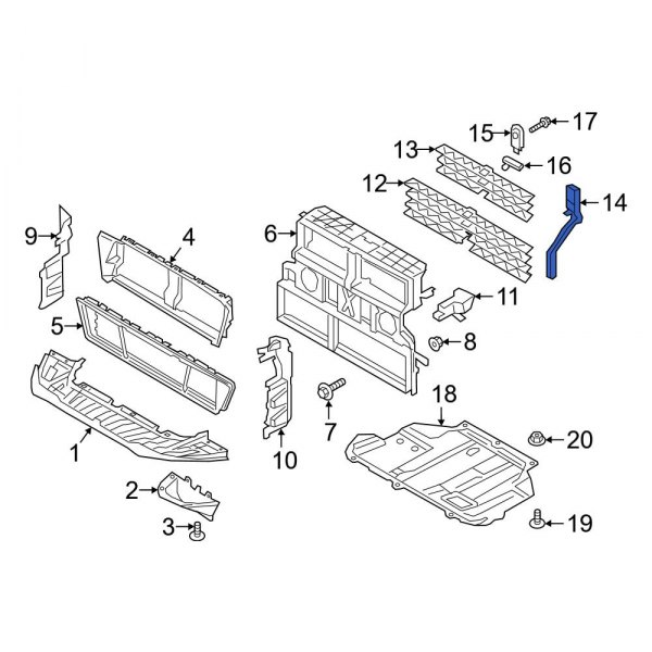 Radiator Support Air Deflector Bracket