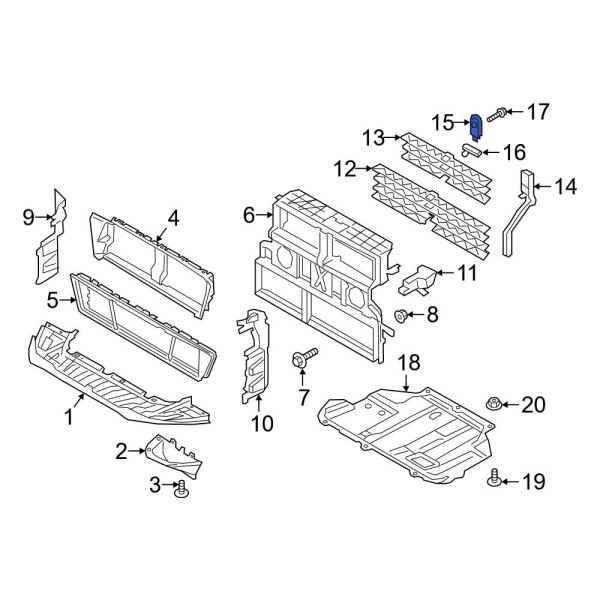 Radiator Support Air Deflector Actuator