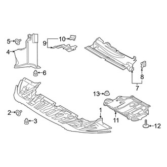 Ford OE - Radiator Support - Splash Shields (2.5L)