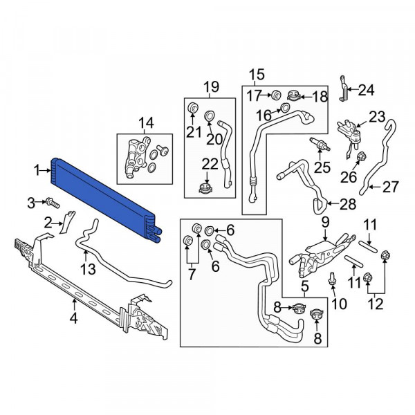 Ford OE JX6Z7869B - Automatic Transmission Oil Cooler