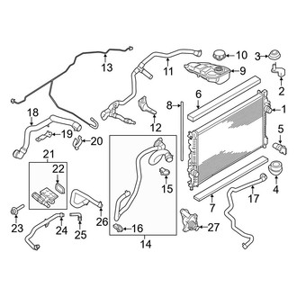 Ford OE - Cooling - Radiator & Components (2.5L)