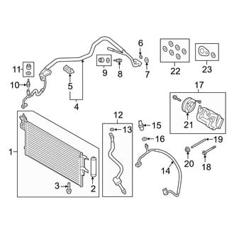Ford OE - Air Conditioner & Heater - Condenser, Compressor & Lines (2.0L)
