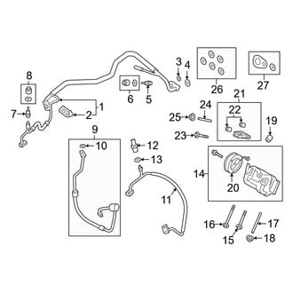 Ford OE - Air Conditioner & Heater - Condenser, Compressor & Lines (2.5L)