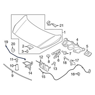 Ford OE - Front Hood & Trunk Prop Rod
